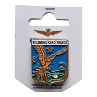 Spilla in metallo smaltato Poligono Capo Frasca Aeronautica Militare