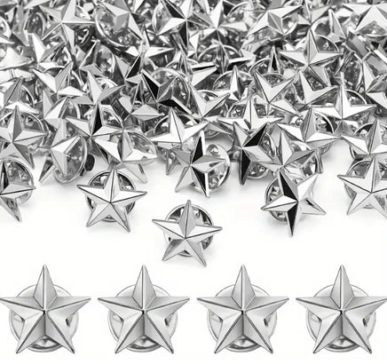 Spilla stella argentata ufficiale militare u.s. army esercito