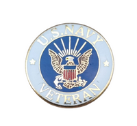 Spilla in metallo smaltato US Navy Veteran Marina Militare USA
