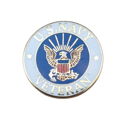 Spilla in metallo smaltato US Navy Veteran Marina Militare USA