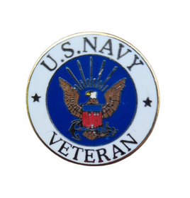 Spilla in metallo smaltato US Navy Veteran Marina Militare USA