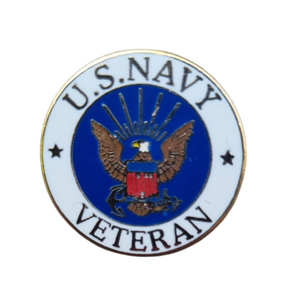 Spilla in metallo smaltato US Navy Veteran Marina Militare USA