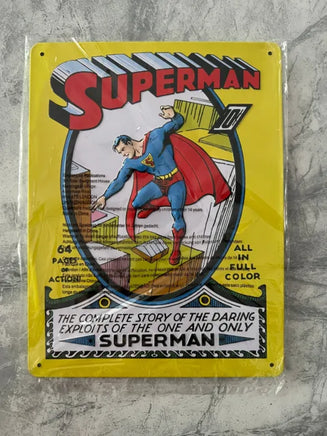 Targa metallica Metal Plate Dc Comics Superman vintage