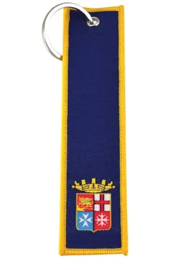 Keychain in enamelled metal Navy heraldic coat of arms