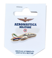 Flea brooch in enameled metal PAN MB339 Frecce Tricolori Aeronautica Militare