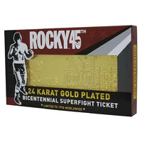 Replica ticket 45th Anniversary match Rocky Balboa vs Apollo Creed ticket