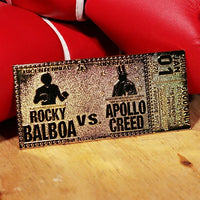 Replica biglietto ticket 45° Anniversario incontro Rocky Balboa vs Apollo Creed