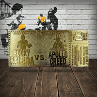 Replica-Ticket zum 45-jährigen Jubiläum für das Spiel Rocky Balboa gegen Apollo Creed