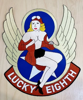 Maxi Patch Pin Up Nose Art Lucky Eight U.S. Air Force Usaf