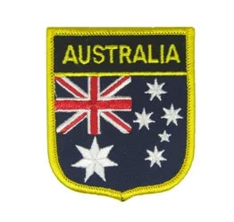 Gestickte Flagge Australia Shield zum Aufbügeln