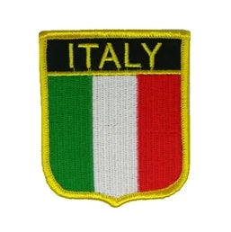 Iron-on embroidered flag patch Italy
