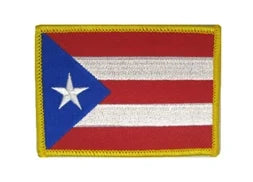Iron-on embroidered Flag Puerto Rico