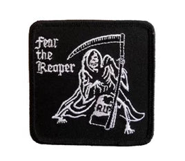 Patch Death Morte Fear the Reaper nera termoadesiva