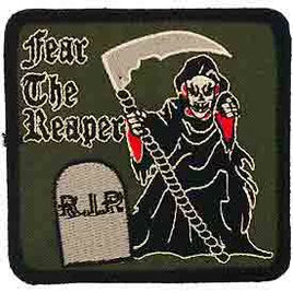 Iron-on patch Death Morte Fear the Reaper dark green