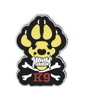 Patch Gommata Polizia Unità Cinofili K9 Fosforescente velcrata