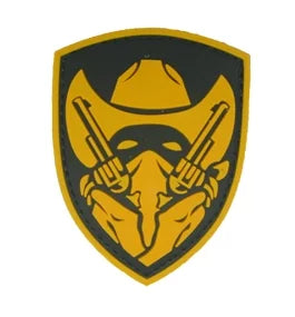 Gummierter Aufnäher Medal of Honor Revolverheld Gelb