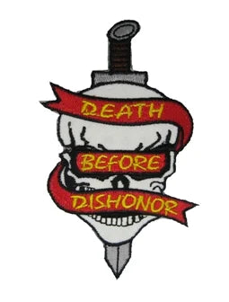Punk Rock Death Before Dishonor iron-on patch