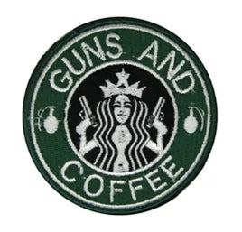 Starbucks Gun and Coffee iron-on patch