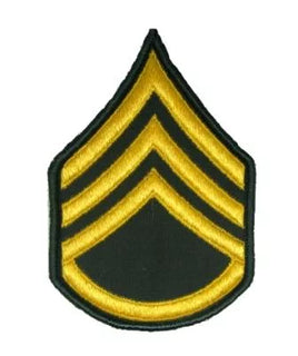 Patch Grado Gallone Militare Sergente Prima Classe U.S. Army