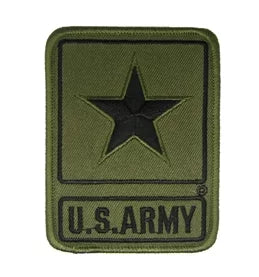 US Army Green Rectangular Logo Patch