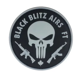 Gummierter Aufnäher Punisher Navy Seals Black Blitz