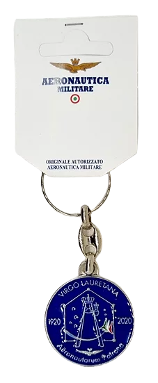 Keychain in enamelled metal Virgo Lauretana Aeronautica Militare