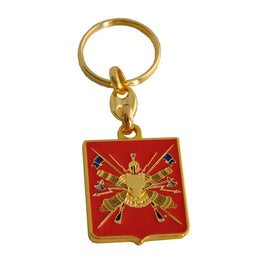 Schlüsselanhänger aus emailliertem Metall mit heraldischem Wappen der italienischen Armee