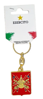Portachiavi in metallo smaltato Esercito Italiano stemma araldico