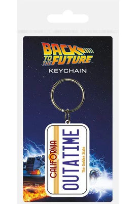 Rubber keychain Targa Delorean Back to the Future