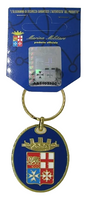 Keychain in enamelled metal Navy heraldic coat of arms