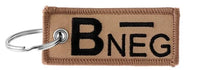 Desert Strom Embroidered Keychain Blood Type B Negative