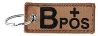 Desert Strom embroidered keychain positive blood group B