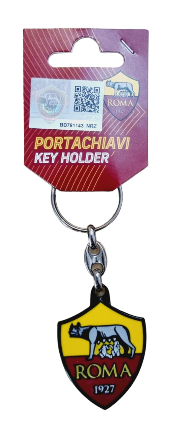Portachiavi in metallo smaltato Lupa Roma Calcio La Bottega del Dido