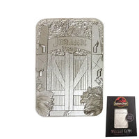 Jurassic Park Limited Edition metal park entrance ingot