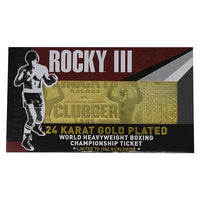Replica biglietto ticket 45° Anniversario Rocky III incontro Rocky Balboa vs Clubber Lang