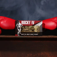 Replica biglietto ticket 45° Anniversario Rocky IV incontro Rocky Balboa vs Ivan Drago
