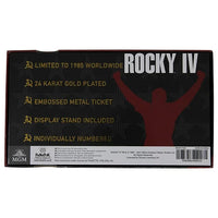 Replica biglietto ticket 45° Anniversario Rocky IV incontro Rocky Balboa vs Ivan Drago