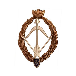 Spilla in metallo smaltato Stemma Caccia Bianco Aeronautica Militare