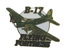 Spilla in metallo smaltato aereo B-17 Flying Fortress U.S. Air Force
