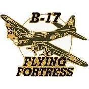 B-17 Flying Fortress US Air Force Flugzeug emaillierter Metallstift