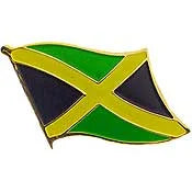 Jamaica flag enameled metal pin