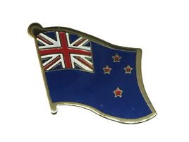 Pin aus emailliertem Metall mit neuseeländischer Flagge