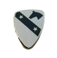 Spilla in metallo smaltato Cavalleria U.S. Army
