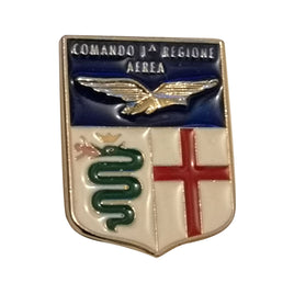 Spilla in metallo smaltato Comando Prima Regione Aerea Aeronautica Militare