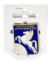 Brooch in enamelled metal Military Science Institute Aeronautica Militare