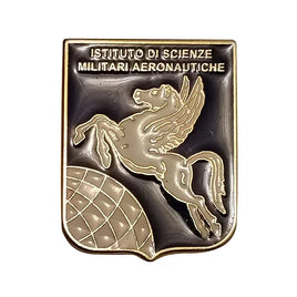 Spilla in metallo smaltato Istituto Scienze Militari Aeronautica Militare