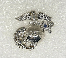 Spilla in metallo smaltato argentato corpo dei Marines U.S. Army Sx