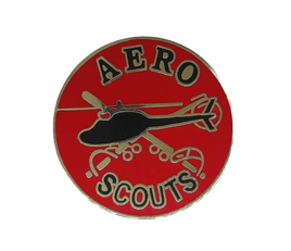 Brooch in enamelled metal Cavalry Aero Scout US Army