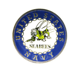 Spilla in metallo smaltato Seabees U.S. Navy