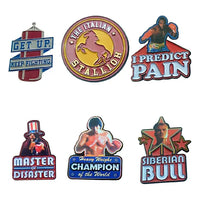 Set of 6 pins in enameled metal 45th Anniversary Rocky Limited Edition